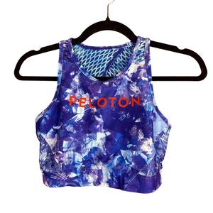 Peloton Wear It To Heart Set Womens Small Blue Purple Biker Shorts Sports Bra